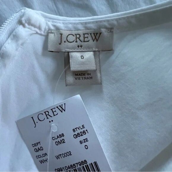 🆕 J. Crew White Ruffle Tank Top size 0 - Picture 2 of 7